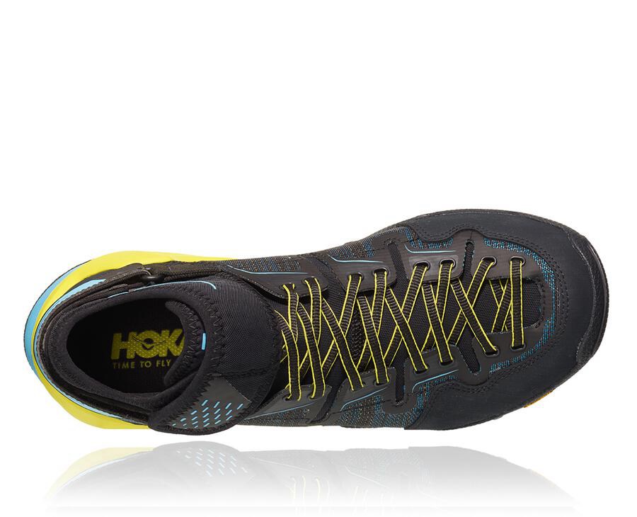 Hoka One One Mens Trail Shoes - Arkali - Black/Blue - FOEA28670